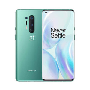 OnePlus 8 Pro Glacial Green front back view