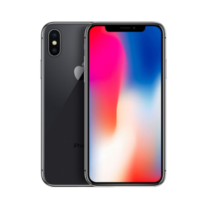 iPhone X 64gb black front back view