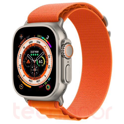 Apple Watch Ultra GPS + Cellular, 49mm Titanium Case with Large Alpine Loop