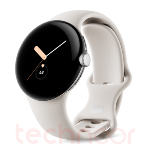 Google Pixel Watch - Polished Silver case/Chalk Active band - Bluetooth/Wi-Fi