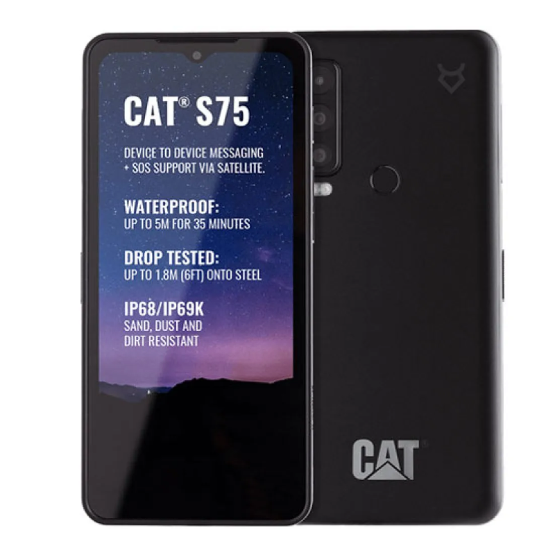 CAT S75 5G 6 GB RAM 128 GB Dual SIM, Satellite Connectivity, Black