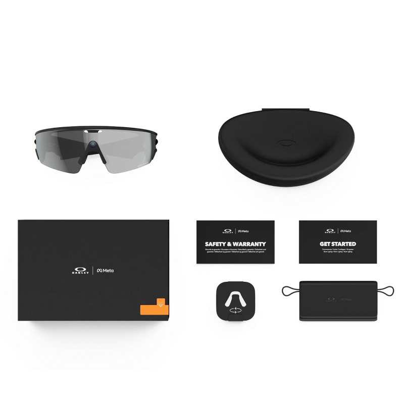 Oakley Meta Vanguard Unisex Half-Rim Rectangle Sunglasses Prizm™ Black - Image 4