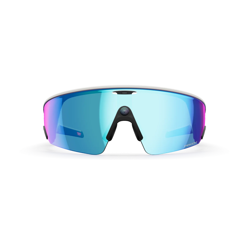 Oakley Meta Vanguard Unisex Half-Rim Rectangle Sunglasses White Prizm™ Sapphire - Image 2
