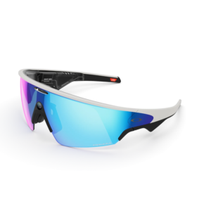 Oakley Meta Vanguard Unisex Half-Rim Rectangle Sunglasses White Prizm™ Sapphire